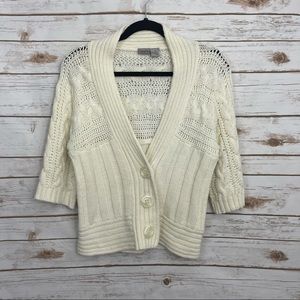 Daytrip Cream Open Knit Cardigan Sweater
